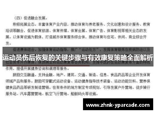 运动员伤后恢复的关键步骤与有效康复策略全面解析